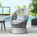 Modern Swivel Wicker Lounge Chair With Round Design