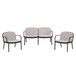 Luna - Outdoor Patio 3 Pieces Chat Set