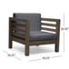 Outdoor Acacia Wood Patio Chair With Fabric Cushion