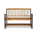 Slatted Bench With Built In Shelf