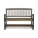 Slatted Bench With Built In Shelf
