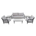 Outdoor Conversation Set With Chairs, Bench Sofa, Tables, Sunbrella Cushions
