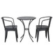 Ambrosia - 3 Piece Bistro Set With Leaf Motifs Top And Seat
