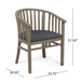 Outdoor Wooden Dining Chairs With Cushions (Set of 2)