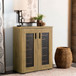 Door Accent Cabinet With Screens - Brown