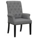 Tufted Arm Chair With Copper Nailhead Trim - Gray