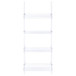 Cimarron - Ladder Bookcase With 4 Shelves - Clear