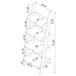 Cimarron - Ladder Bookcase With 4 Shelves - Clear