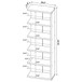 5 Shelf Bookcase - Gray