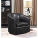 Tournefeuille - Swivel Armchair With Barrel Back Design And Sloping Armrests - Brown