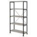 4 Shelf Bookcase Industrial Storage - Gray