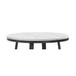 Round End Table With Base, Living Room Furniture - White