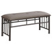 Upholstered Bench - Brown / Dark Bronze