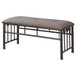 Upholstered Bench - Brown / Dark Bronze
