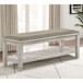 Bench With Upholstery Design - Ivory
