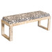Sled - Leg Accent Bench With Abstract Upholstery - White