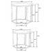 2 Piece Nesting Table With Hexagon Base - Brown
