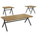 3 Piece Occasional Set, Coffee Table And 2 End Tables - Brown