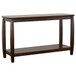 Rectangular Sofa Table With Double Shelf - Brown