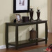 Rectangular Sofa Table With Double Shelf - Brown