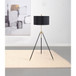 Tripod Drum Shade Floor Lamp With Rotary Switch - Black