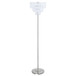Base Floor Lamp With Crystal Shade - Silver