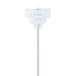Base Floor Lamp With Crystal Shade - Silver