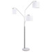 Trio Drum Shade Floor Lamp - Silver