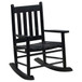 Slat Back Youth Rocking Chair, Rocking Seat For Kids - Black