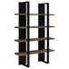Mystrene - 4 Shelf Bookcase With Open Shelving Design - Black