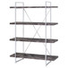 Herringbone - Bookcase With Full Length Shelf - Gray
