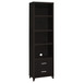 Media Tower With And Drawer With Adjustable Shelves Handles - Brown