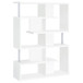 5 Tier Geometric Bookcase - White