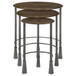 3 Piece Nesting Table Set - Brown