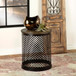 Drum Base Accent Table - Brown
