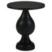 Stain Pedestal Accent Table Elegant Design With Round Top - Black