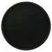 Stain Pedestal Accent Round Table With Lipped Top - Black