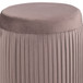 Pescadero - Round Upholstered Ottoman - Mauve