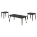 Bivens - 3 Piece Rectangular Coffee Table Set - Black