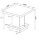 Mbala - Square Pedestal End Table - Cappuccino