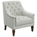 Veronica - Tufted Sloped Arm Chair With Nailhead Trim - Gray