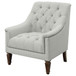 Veronica - Tufted Sloped Arm Chair With Nailhead Trim - Gray