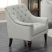 Veronica - Tufted Sloped Arm Chair With Nailhead Trim - Gray