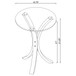 Helena - Round Glass Top Accent Side Table - Cappuccino