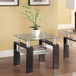 Samantha - 1 Shelf Square End Table - Black