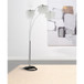 Bali - Shores Hanging Crystal Arc Floor Lamp Floor Lamp - Chrome