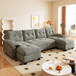 U-Shaped Sleeper Sofa With Pull Out Bed