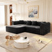 3-In-1 Convertible Sleeper Sofa With Movable Ottoman For Living Room