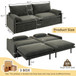 4 Seat Convertible Sleeper Sofa Bed, Modern With Storage
