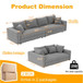 4 Seat Sofa, Deep Seat Couches With Soft Pillows